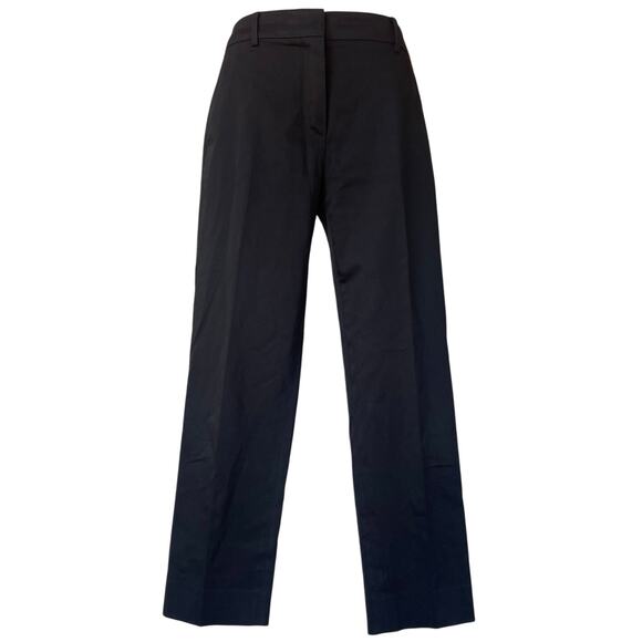 Max Mara pants trousers size 10 black straight leg cotton stretch career cady - Picture 4 of 8